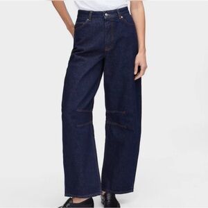 Aligne Mid Rise Barrel Jean Indigo